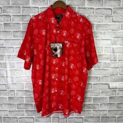 Dixxon Flannel Co The 350Vibrant Red Mechanic Party Button Up Shirt