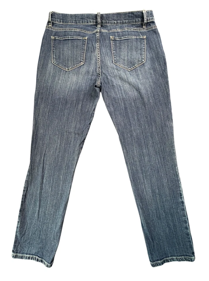 Pantalones de mezclilla Liz Claiborne para mujer talla 14 azul algodón boyfriend elásticos cómodos Foto 2 de 4