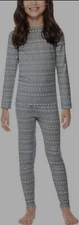 Nwt 32 Degrees HEAT Kids Large 12/14 Base Layer Long Underwear PJ Set Grey New