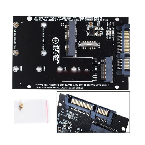 2-pcs mSATA / M2 NGFF SSD to SATA Converter Adapter Combo Card M.2 2 In 1 CardZj - Picture 7 of 8