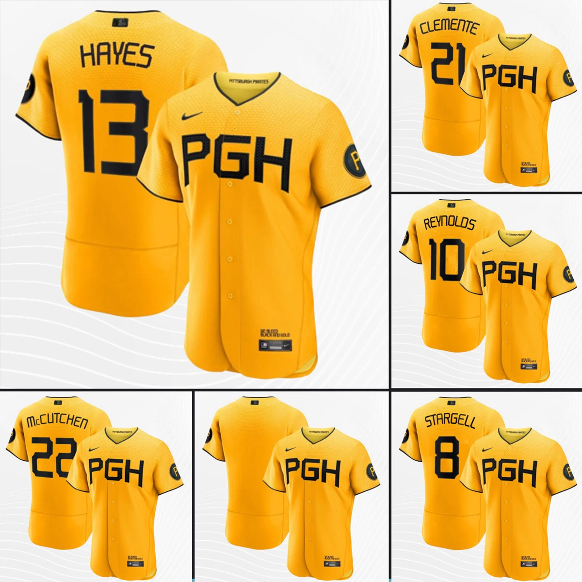 Nike Men's Pittsburgh Pirates 2023 City Connect Bryan Reynolds #10 Cool  Base Jersey