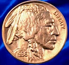 1936 Buffalo Nickel - GEM BU UNCIRCULATED/Full Horn Sharp Details  Estate Find