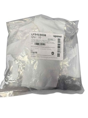 10 Pieces Uponor LF Brass Compression Angle Stop Valve W PEX Stiffener LF5415038