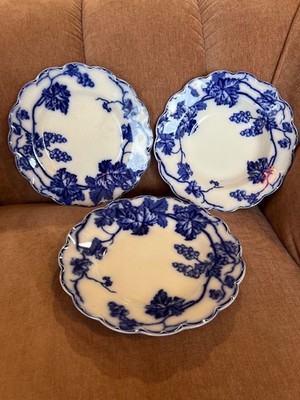 3 Johnson Brothers Warwick Speiseteller - Flow Blue