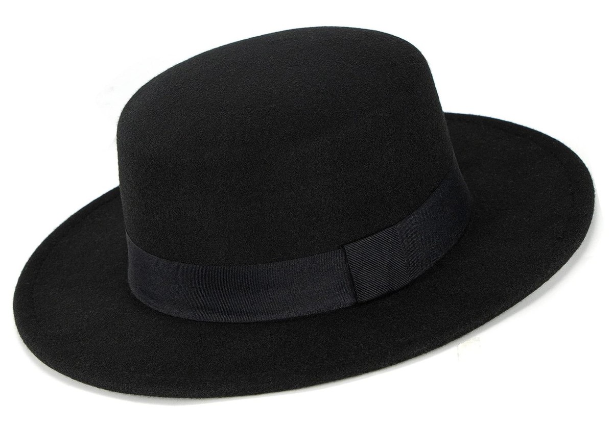 100% Wool Pork Pie Hat - Vintage Fedora Short Brim Unisex Men main image 2