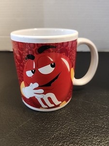 Mars M & M Red & Yellow Character Coffee Mug 12 Oz 2016 microwave and dishwasher