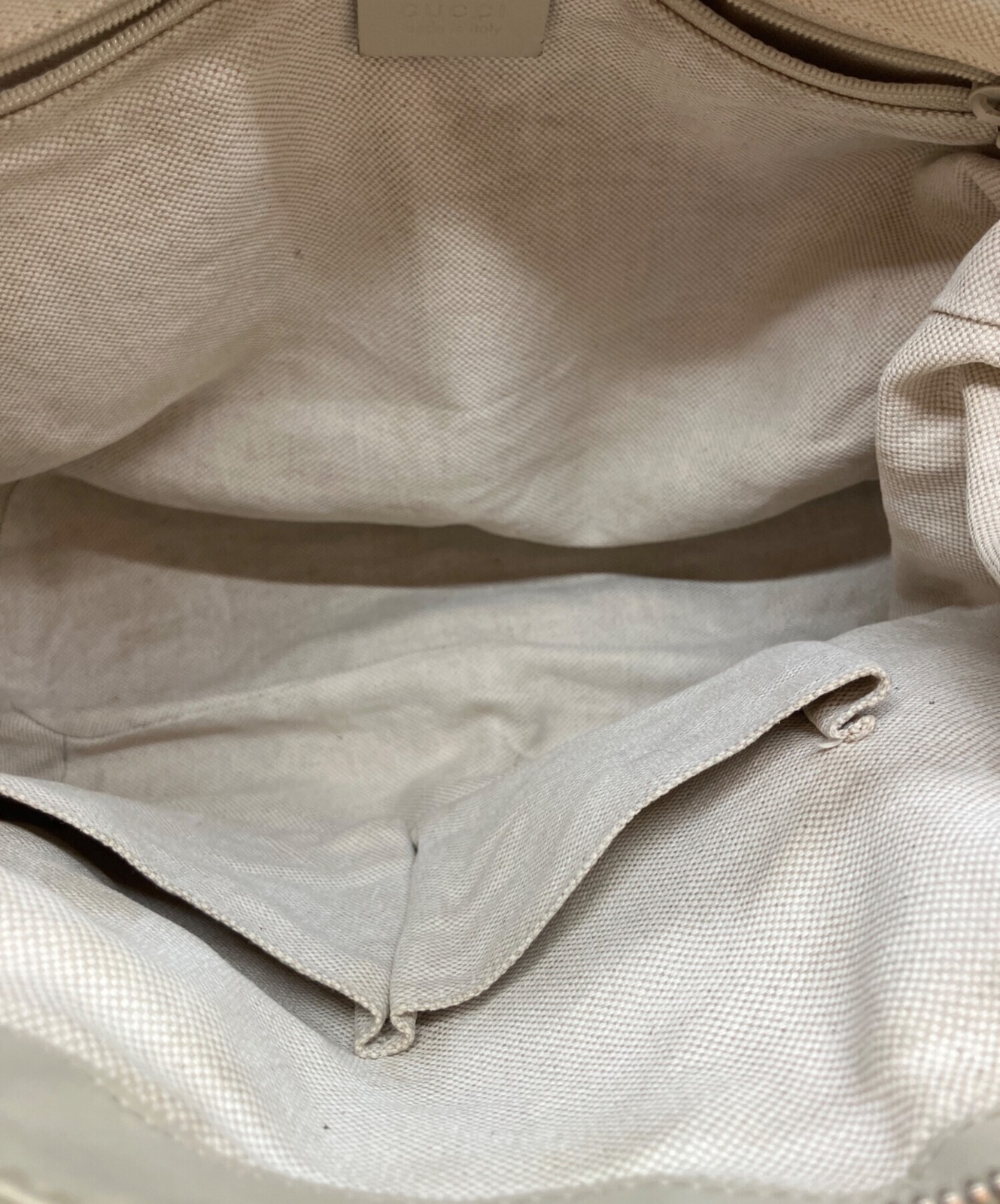 GUCCI Sukey Diamante 2Way Bag Beige Canvas Leather Model 247902 SN2585 thumbnail 16