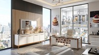 Konsole Spiegel Wohnzimmer Stil Modern Weiß Bequem Komfortabel Praktisch