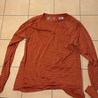 Women's MOUNTAIN HARDWEAR Black Long Sleeve Tech Hiking Shirt Size M