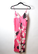 Natori Kyoto Pink Cherry Blossoms Pink V-Neck Nightgown Slip Dress Size S NEW