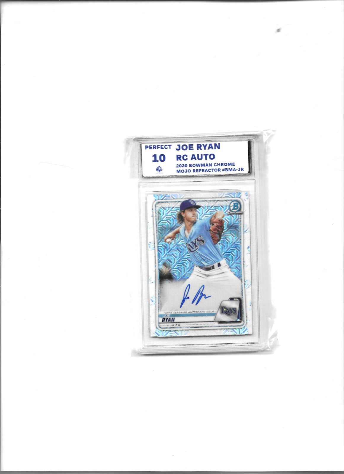 2020 Bowman Mega Box Chrome Mojo Auto Joe Ryan #BMA-JR Auto Graded 10 GEM MINT!