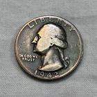 Uncirculated 1942-D Denver Mint Silver Washington Quarter Toned