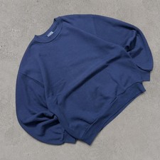Vintage Jerzees NuBlend Navy Crewneck Sweatshirt 90s Made in USA Mens Large L