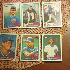 1989 Topps Chicago Cubs 6-Card Lot - Mitch Williams, Kilgus, Walton + More