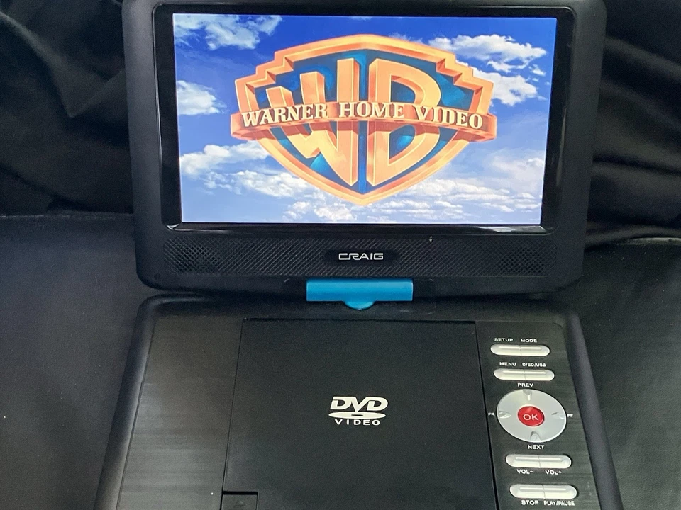 CRAIG Portable DVD Player 9"Swivel Screen Car Charger adapt No Power Cord TESTED - Image 2 of 4