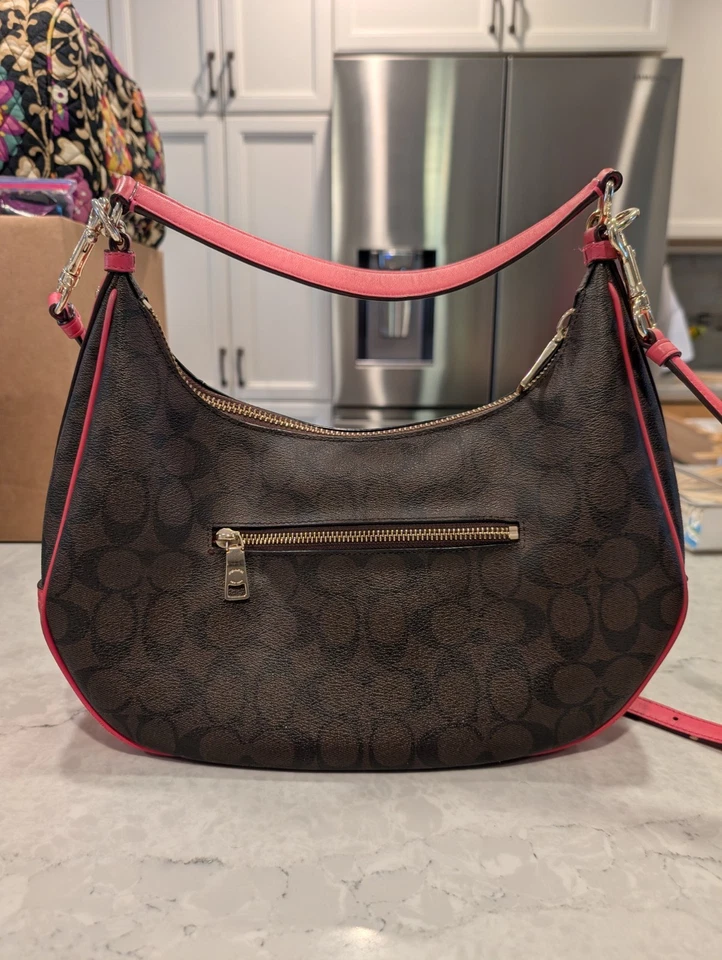 Bolso Bandolera Coach Harley Hobo - Acentos Rosa Caliente Foto 3 de 4