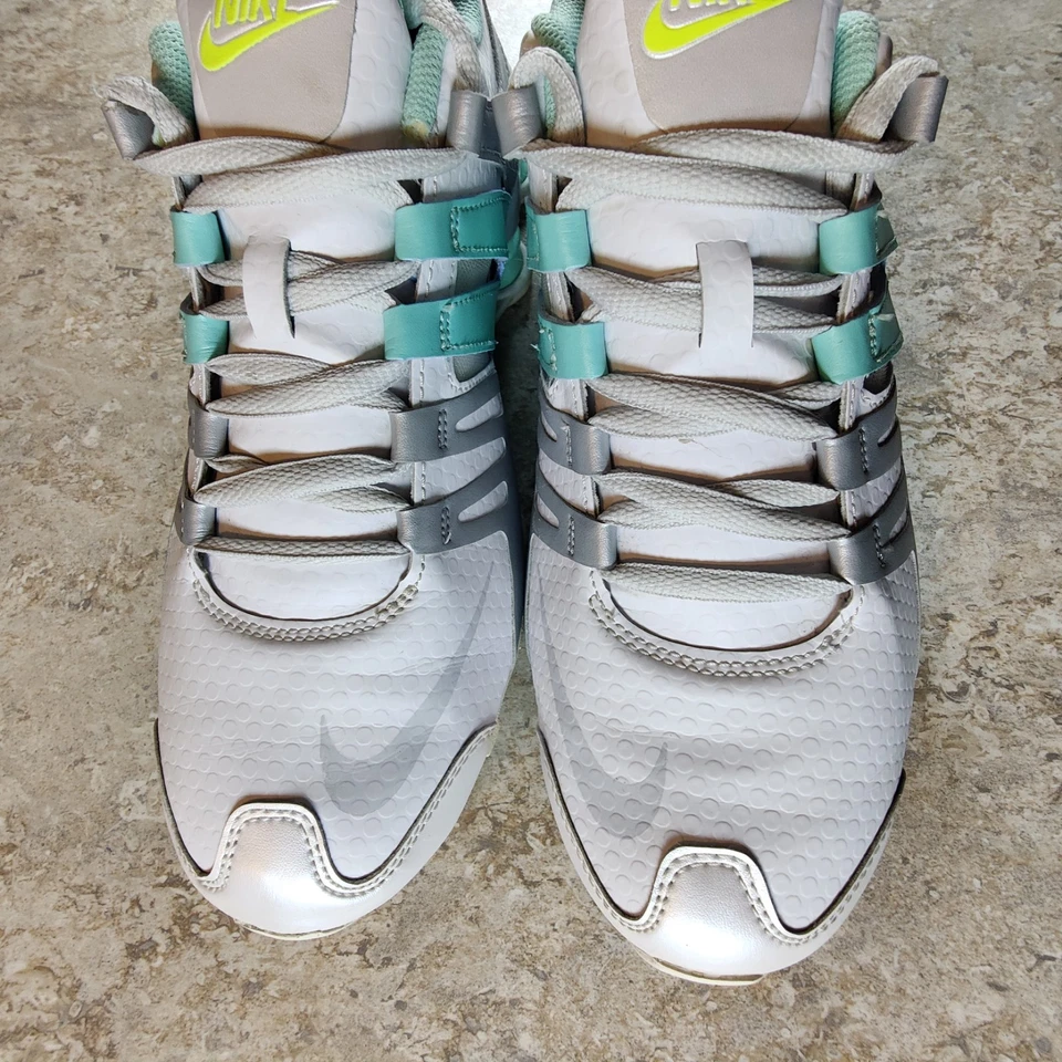 Zapatos para correr Nike Shox Current para mujer talla 9 blanco verde azulado usados en excelente estado 639657-109  Foto 4 de 4