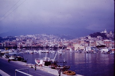 APRIL 1982 Harbor Scene Sanremo Italy  Kodachrome  Slide BU-B