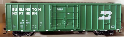ATHEARN 87415 HO BURLINGTON NORTH 50-ft FMC ENCHUFE PUERTA CAJA COCHE BN 322496 VERDE | Zustand: New
