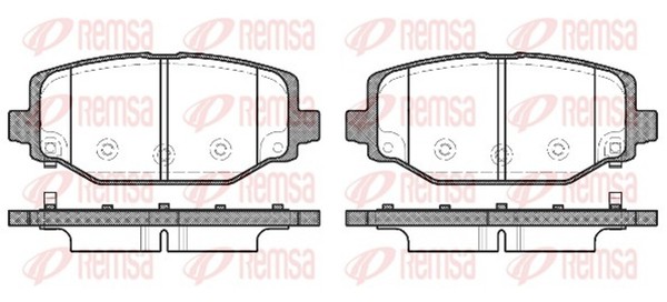 Bremsbelagsatz Scheibenbremse Remsa 1483.04 FüR Chrysler Freemont Lancia Dodge 5-image