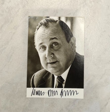 Karta z autografem Hans Dietrich Genscher - były minister spraw zagranicznych