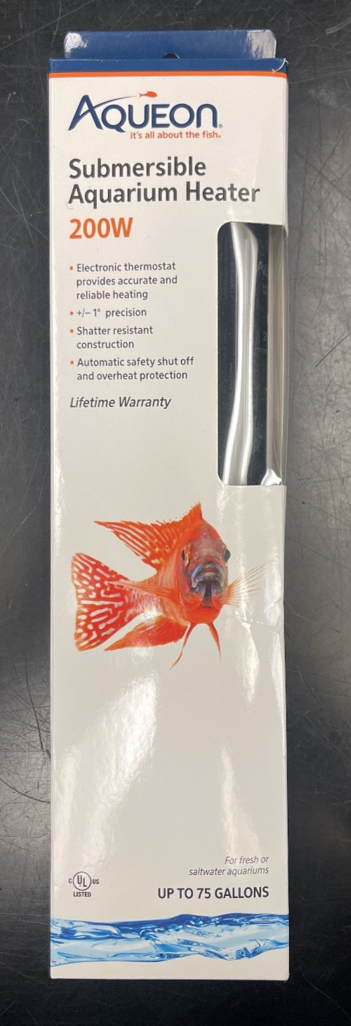 AQUEON 200W Submersible Aquarium Heater Up to 75 Gallons