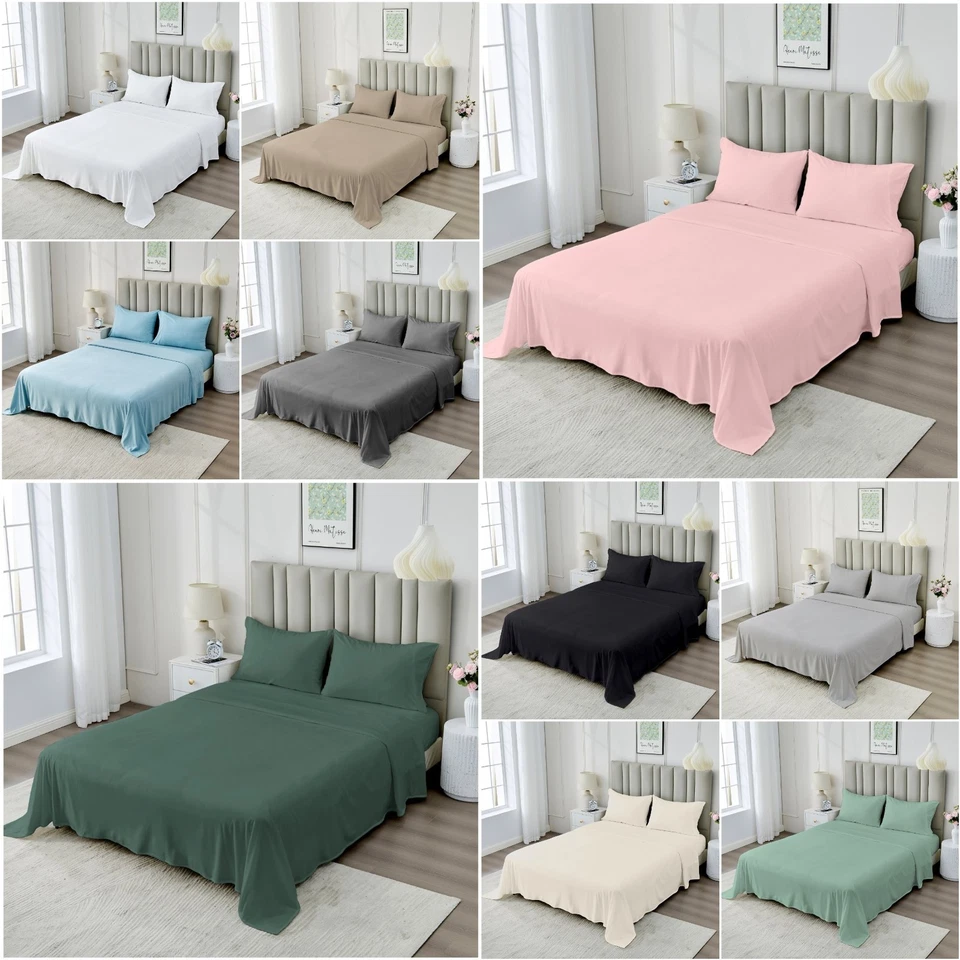 GAVENO CAVAILIA Soft Touch Fleece Fitted & Flat Sheet Sets With Pillowcases Warm Cosy Bed Sheets