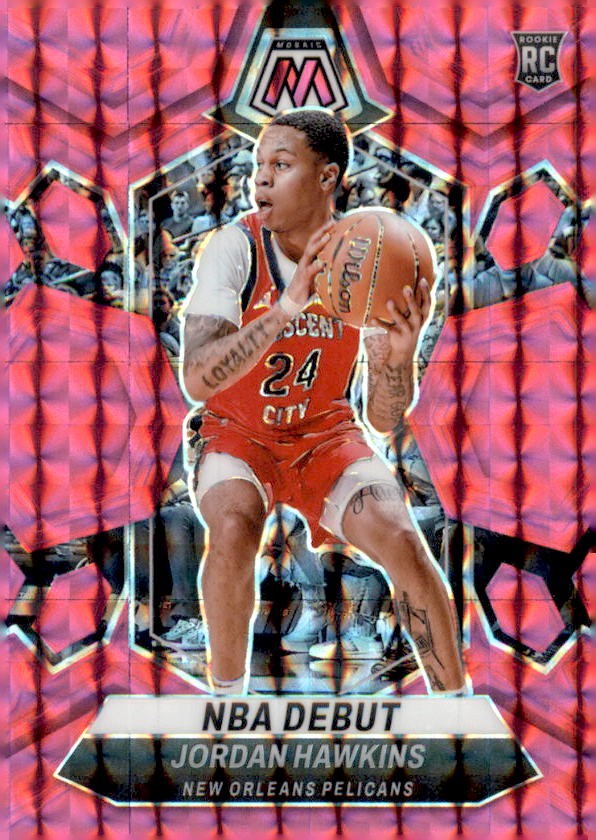 2023-24 Panini Mosaic Pink #253 Jordan Hawkins NBA Debut Rookie RC Card /149