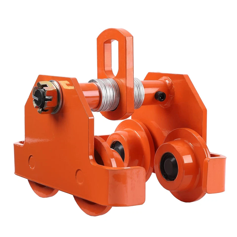 4400LB/2Ton Dual Wheels Beam Trolley 3.5-8" Adjustable Width Push Manually Hoist - Image 2 of 4