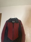 Kerrits Womens Red Black Quilted Horseshoe Equestrian Full Zip Jacket Large — photo 2