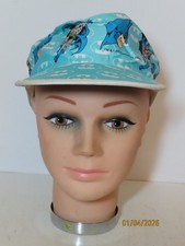 Vintage 1980's Bat-Man themed childs kids size blue painters cap very cool