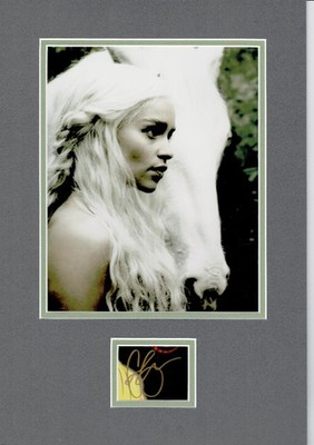 Emilia Clarke Autograph Signed Game Of Thrones Daenerys Targaryen UACC RD 96