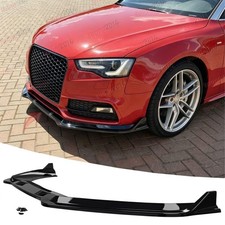 Fit For Audi A5 B8.5 S5 B8 B8.5 Front Bumper Splitter Lip Gloss Black 2013-2017