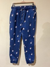 Disney Denim Jogger Pants M Blue Jean Minnie Mouse Allover Mickey Stretch NWT y4