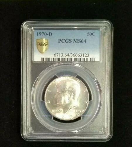 1970-D KENNEDY HALF DOLLAR PCGS MS-64 (GOLD SHELD)