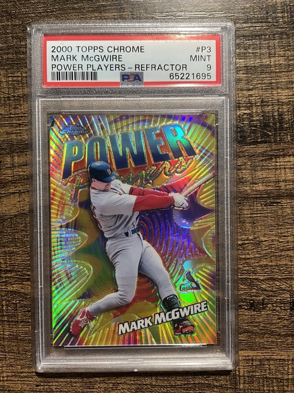 2000 Topps Chrome Power Players #P3 Mark Mcgwire Power Players Refractor PSA 9