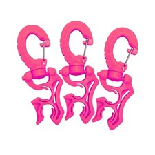 Scuba Choice Double Hose Holder Clip 3-Pack Bundle, Pink