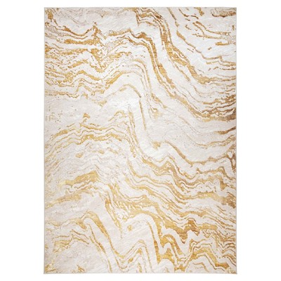 Lavin Rugs U7005 Sibel 7'10'' x 10'10'' Marbled Rug, Gold Cream/Gold - U7005-0811