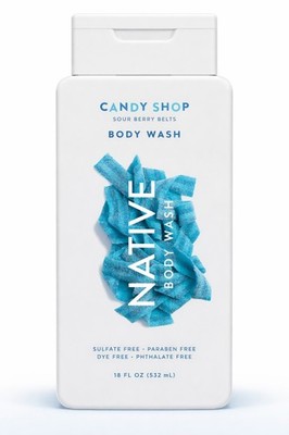 NEW DISCONTINUED Native Candy Shop Collection Sour Berry Belts Body Wash 18 oz