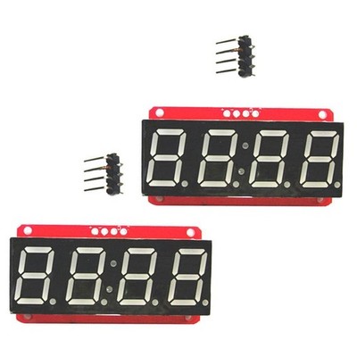 2Pcs 0.56in LED-Anzeigemodul 4 Digit 7-Segment HT16K33 I2C Electronic