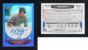 2013 Bowman Draft Chrome Prospect Blue Refractor /99 Kris Bryant #BCA-KB Auto