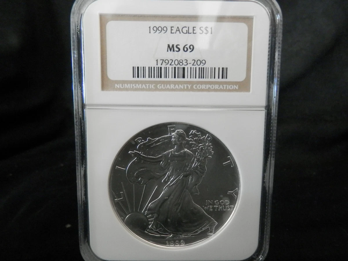 American Eagle MS 69 Graded 1999 Silver Bullion Coins for sale | eBay