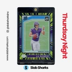 2024 PANINI DONRUSS OPTIC #235 J.J. MCCARTHY ELECTRICITY RATED ROOKIE /75