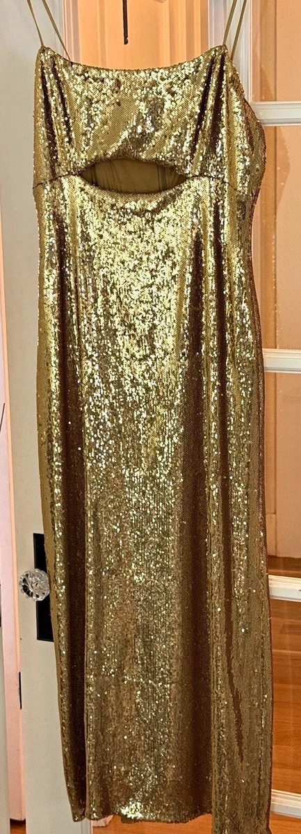 halston gold dress Heritage Solid Sleeveless Party/Cocktail Dresses for Women for sale Evening gowns
