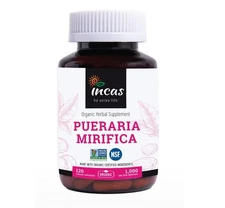 INCAS Organic Pueraria Mirifica 500mg Root Extract Powder Vegan - 120 Capsules