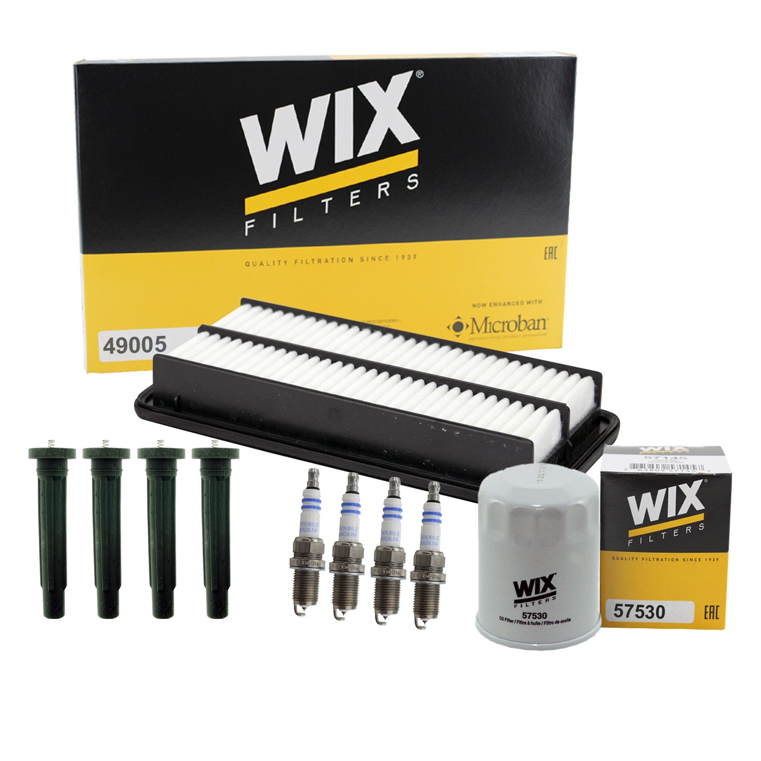 Wix Tune Up Kit Bosch 4 Spark Plugs  NGK Boots Kit for Suzuki SX4 2.0L L4 07-09