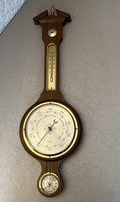 BARIGO Wetterstation mit Thermometer, Barometer, Hygrometer - Holz/Messing