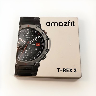 Amazfit T-Rex 3 Rugged GPS Smartwatch Black New Sealed Fitness Outdoor Watch