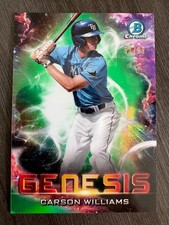 2021 Bowman Chrome Carson Williams Genesis Green Refractor serial /99