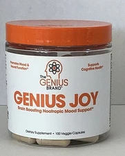 Genius Joy, 100 Veggie Capsules, EXP.  10/25